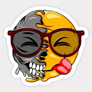 Tongue Nerd Zombie Emoji Sticker